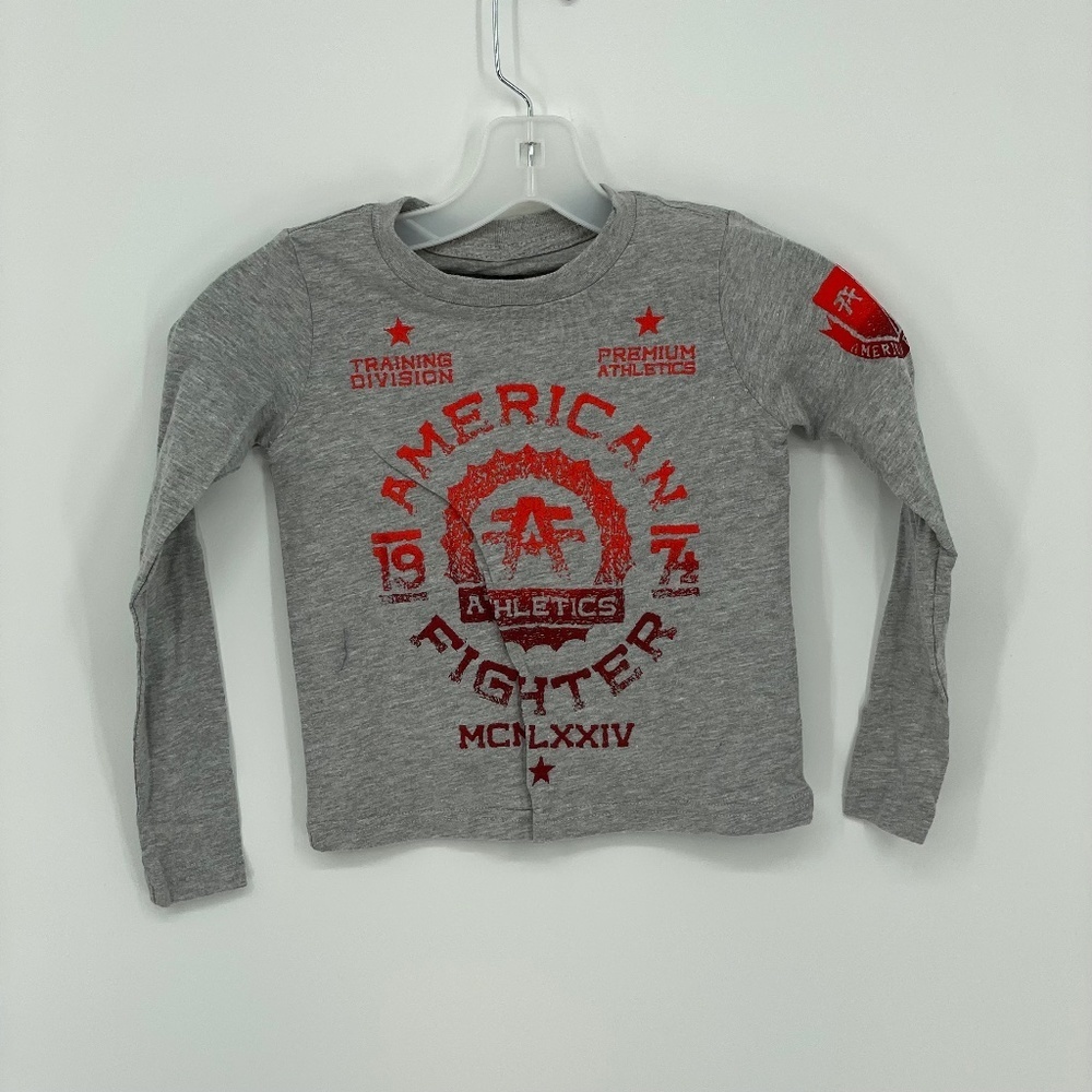 AMERICAN FIGHTER Toddler Maryland Gray Long Sleeve T-Shirt A22-3C Box 2 (12)